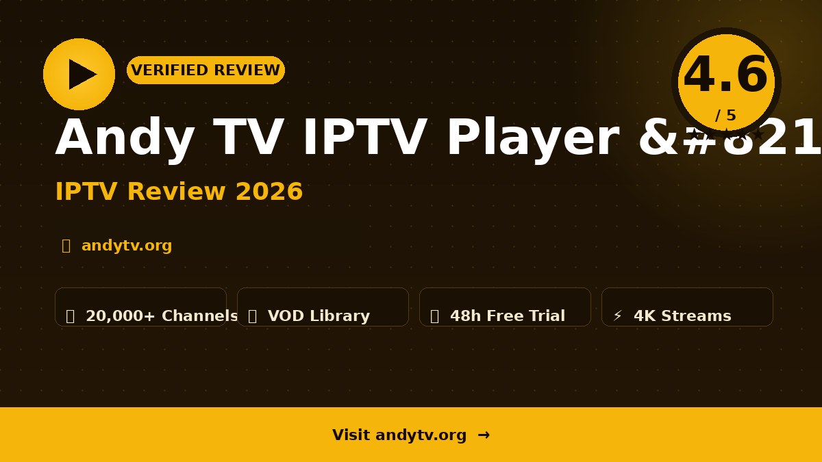 Andy TV IPTV Player – Andy TV IPTV Player Review 2026