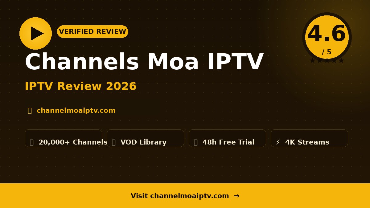 Channels Moa IPTV Review 2026