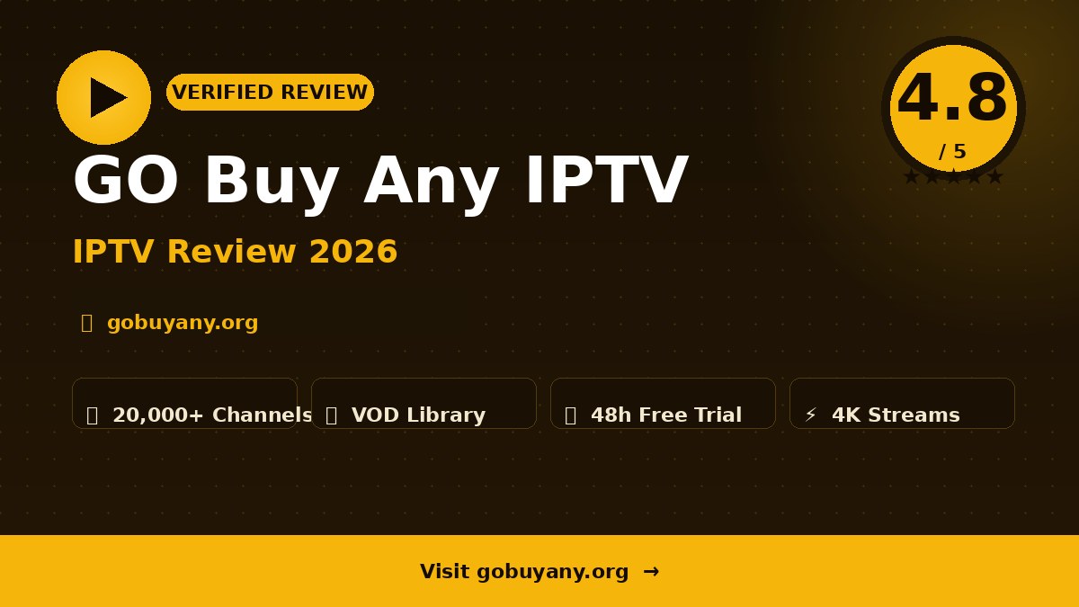 GO Buy Any IPTV Review 2026