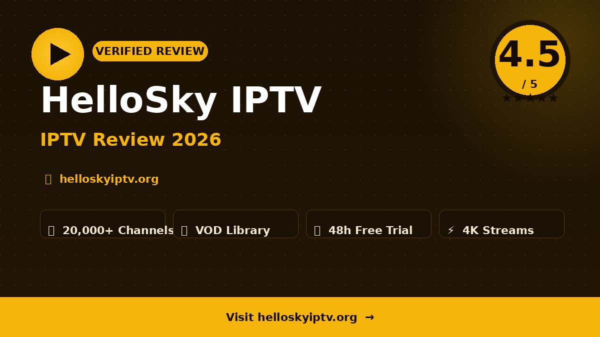 HelloSky IPTV Review 2026