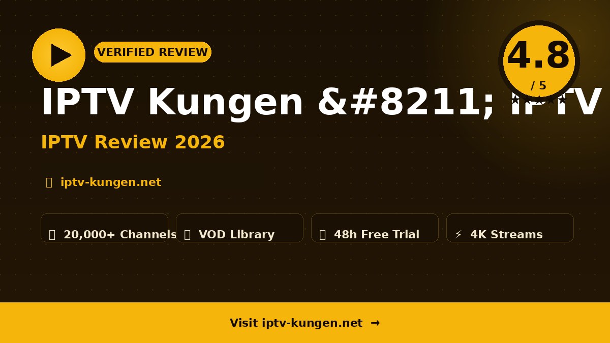 IPTV Kungen – IPTV Kungen Review 2026