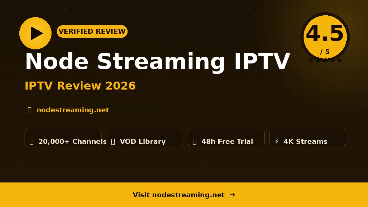 Node Streaming IPTV Review 2026