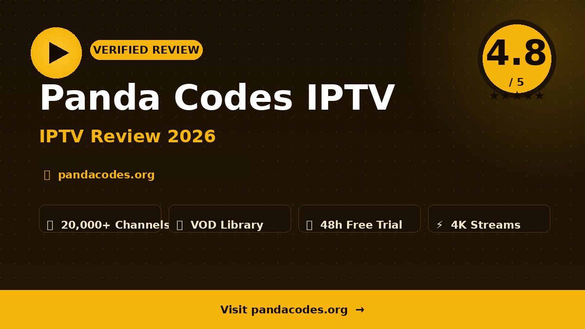 Panda Codes IPTV Review 2026