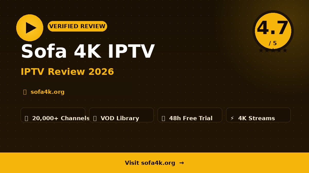 Sofa 4K IPTV Review 2026