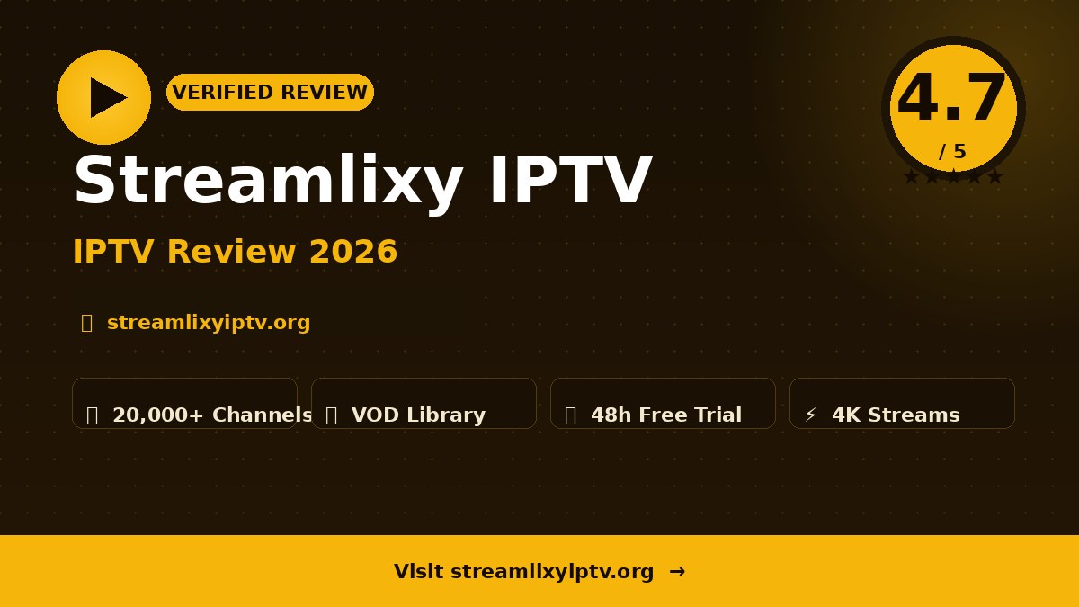 Streamlixy IPTV Review 2026